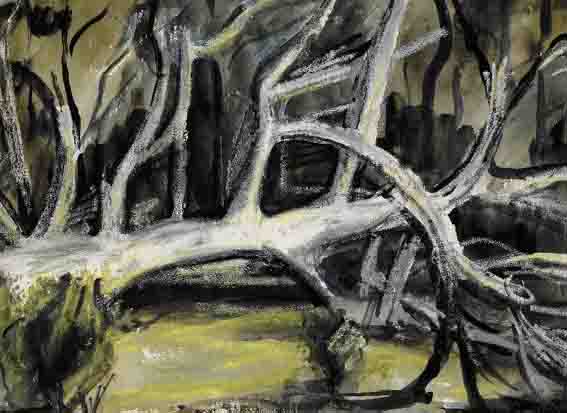 FALLEN GUM TREE, AUSTRALIA by Moila Powell sold for 750 at Whyte's Auctions