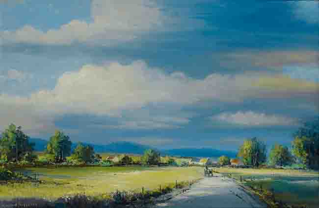 ROAD TO PUCKAUN, NEAR NENAGH, COUNTY TIPPERARY by Norman J. McCaig sold for 4,800 at Whyte's Auctions
