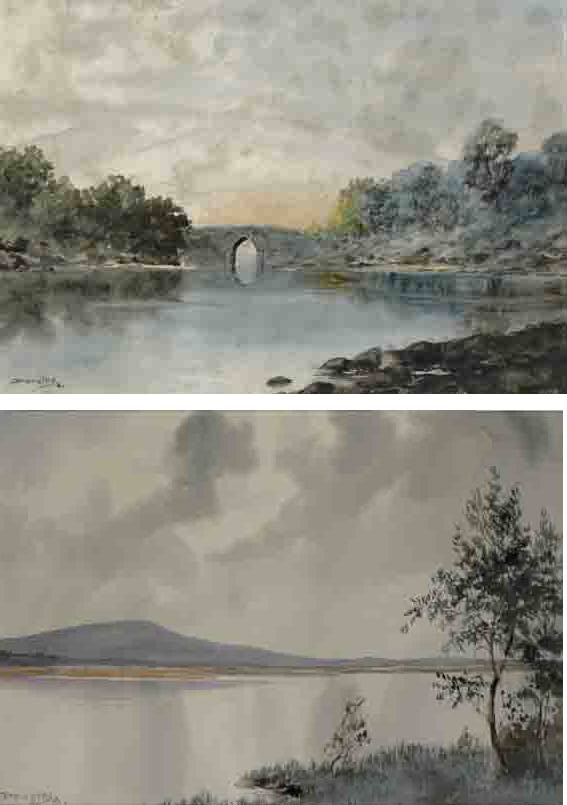 BRIKEEN BRIDGE,KILLARNEY, and A CONNEMARA LAKE (A PAIR) by Douglas Alexander sold for 2,300 at Whyte's Auctions