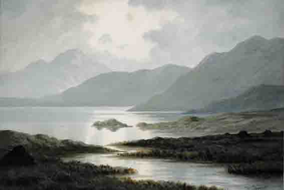 LAKE AND MOUNTAINS, CONNEMARA by Douglas Alexander sold for 1,700 at Whyte's Auctions