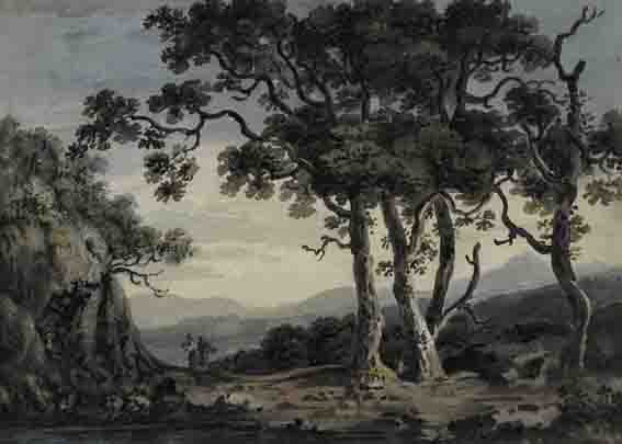 LANDSCAPE PAINTED IN CLASSICAL MANNER by John Henry Campbell sold for 1,200 at Whyte's Auctions