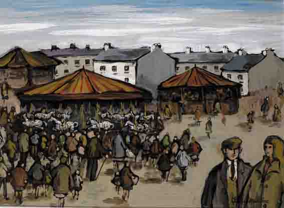 CAROUSEL AT THE VILLAGE FAIR by Gladys Maccabe sold for 7,000 at Whyte's Auctions