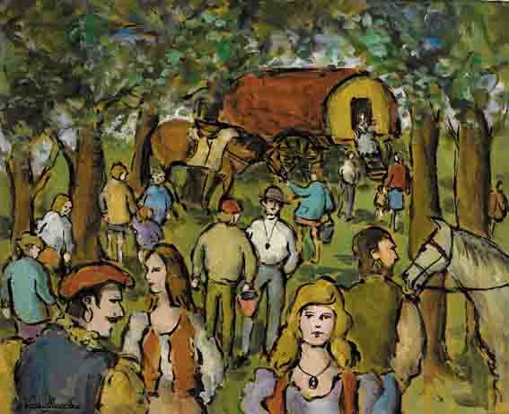 GYPSIES GATHERING by Gladys Maccabe sold for 5,600 at Whyte's Auctions