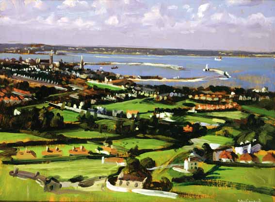 DUN LAOGHAIRE FROM DALKEY HILL by Maurice MacGonigal sold for 10,500 at Whyte's Auctions