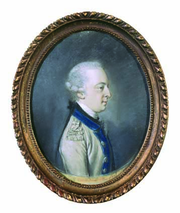 A PORTRAIT, THOUGHT TO BE LIEUTENANT-COLONEL SIR GEORGE OSBORN, BT by Hugh Douglas Hamilton sold for 2,400 at Whyte's Auctions