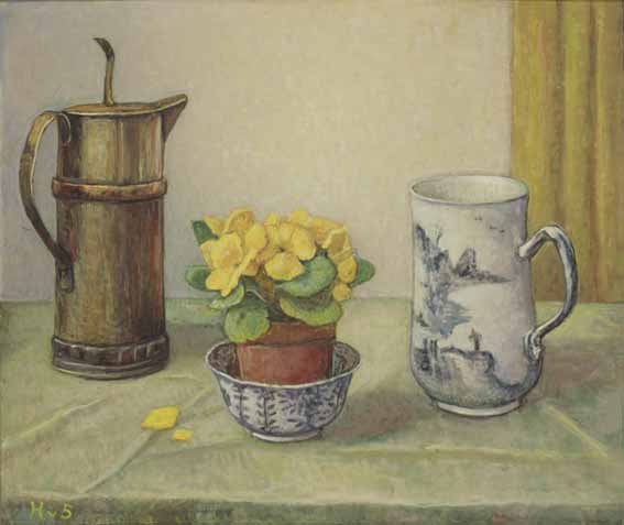JUG, TANKARD AND FLOWERS by Hilda van Stockum sold for 5,400 at Whyte's Auctions