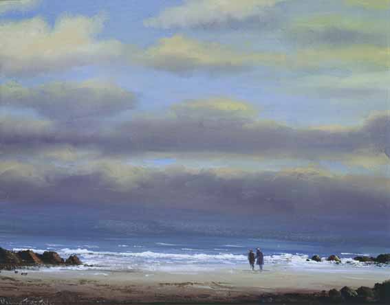 A STROLL ON BRITTAS BEACH, COUNTY WICKLOW by Norman J. McCaig sold for 4,600 at Whyte's Auctions