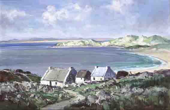 COTTAGES BY THE SEA by Rowland Hill sold for 2,400 at Whyte's Auctions
