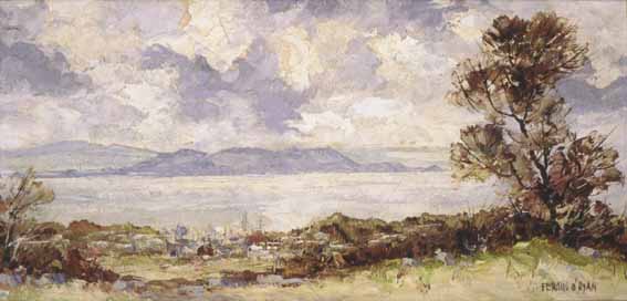 VIEW ACROSS A BAY ON A FINE DAY by Fergus O'Ryan sold for 2,900 at Whyte's Auctions