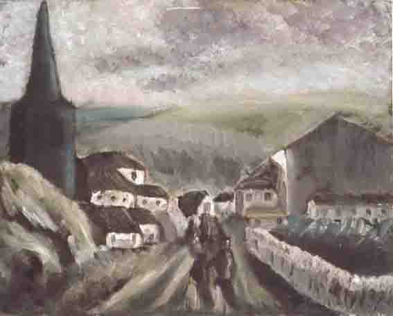VIEW DOWN MAIN STREET, BALLINASLOE by Christy Brown sold for 1,100 at Whyte's Auctions