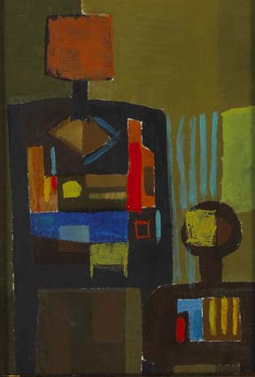 STILL LIFE WITH LAMP by Arthur Armstrong sold for 2,200 at Whyte's Auctions