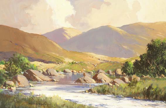 THE MOURNES AND SHIMNA RIVER, COUNTY DOWN by George K. Gillespie sold for 6,700 at Whyte's Auctions