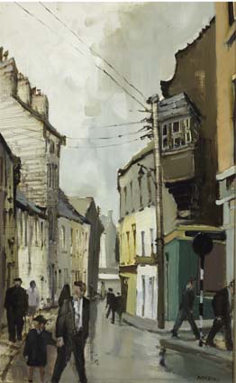HUMANITY DICK'S WINDOW, SHOP STREET, GALWAY by Cecil Maguire sold for 12,000 at Whyte's Auctions
