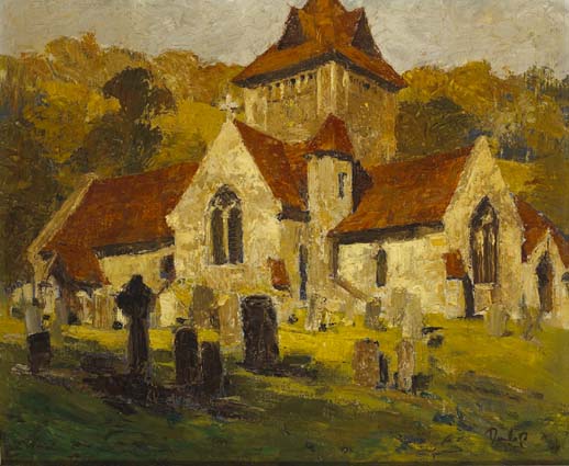 CHURCH AND CHURCHYARD by Ronald Ossory Dunlop sold for 2,800 at Whyte's Auctions