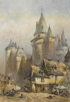 CONTINENTAL TOWN AND CASTLE by William Bingham McGuinness sold for 2,000 at Whyte's Auctions