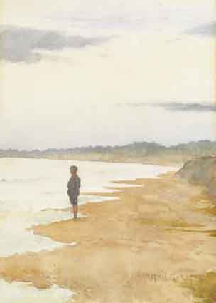 YOUNG BOY STANDING AT THE WATER'S EDGE by Norman Garstin sold for 2,800 at Whyte's Auctions