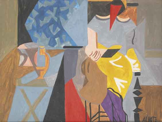 LADY IN AN INTERIOR by Andr Lhote sold for 4,200 at Whyte's Auctions