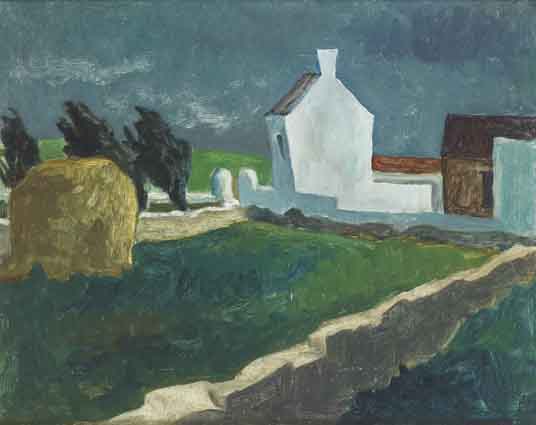 FARM AT BOARDMILLS, COUNTY DOWN by Basil Blackshaw sold for 25,000 at Whyte's Auctions