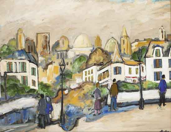 FIGURES IN A STREET, PARIS by Markey Robinson sold for 19,000 at Whyte's Auctions