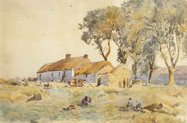 AN IRISH HOMESTEAD by Joseph Poole Addey sold for 2,400 at Whyte's Auctions