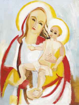 VIRGIN AND CHILD by Father Jack P. Hanlon sold for 5,200 at Whyte's Auctions