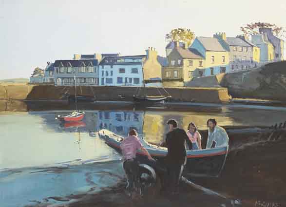 LOW TIDE, ROUNDSTONE, CONNEMARA by Cecil Maguire sold for 10,000 at Whyte's Auctions