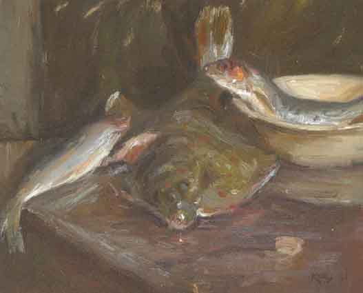 STILL LIFE WITH FISH by Paul Kelly sold for 550 at Whyte's Auctions