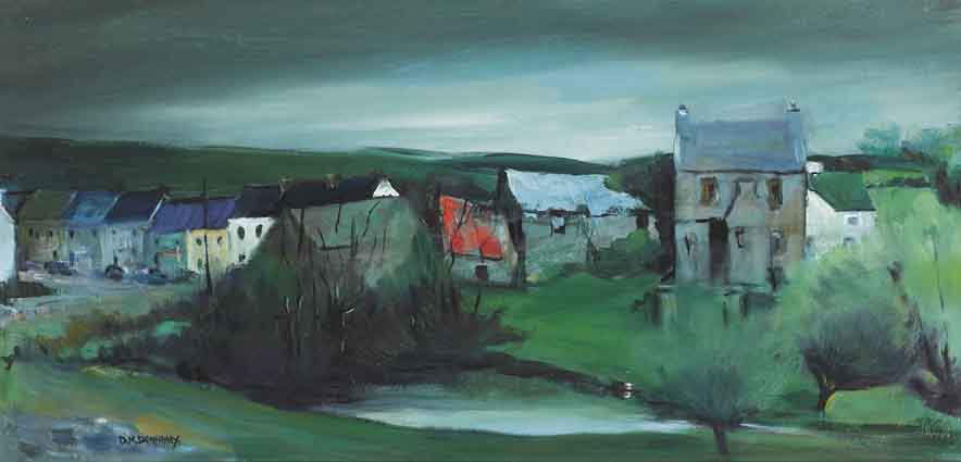 VILLAGE SCENE, COUNTY KERRY by Douglas Manson Dennehy sold for 2,400 at Whyte's Auctions