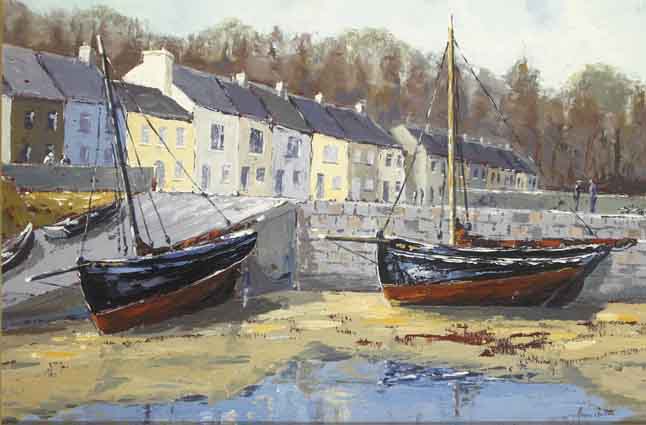 LOW TIDE, ROUNDSTONE, COUNTY GALWAY by Ivan Sutton sold for 4,000 at Whyte's Auctions
