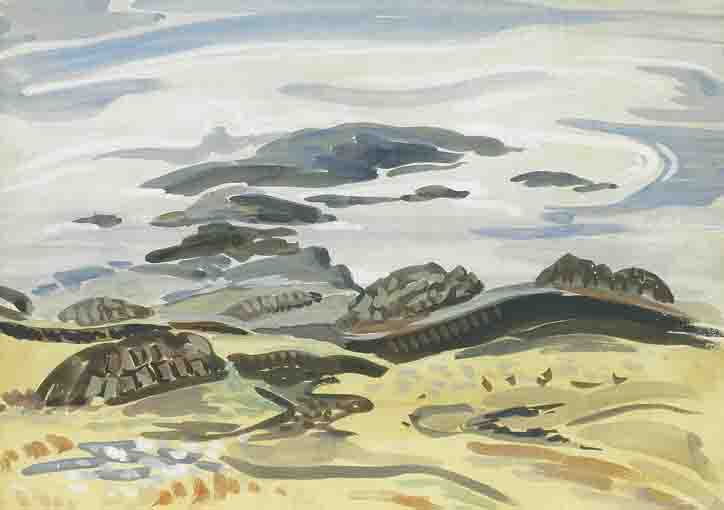 STUDY FOR BOG AND SEA by Mainie Jellett sold for 5,200 at Whyte's Auctions