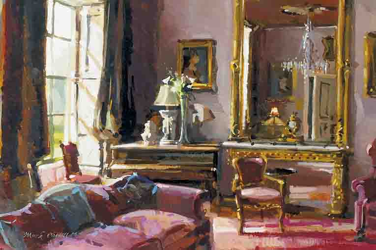 PEONIE (INTERIOR OF A COUNTRY HOUSE IN COUNTY LAOIS) by Mark O'Neill (b.1963) at Whyte's Auctions