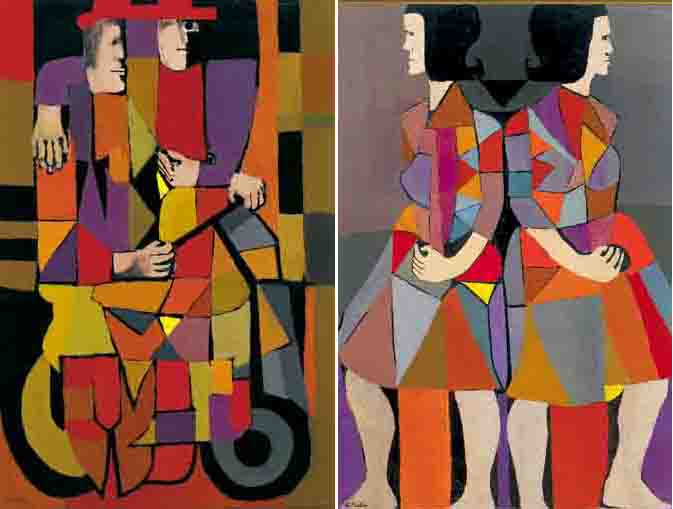 FIGURES ON BICYCLE and TWO WOMEN (A PAIR) by John Middleton sold for 3,600 at Whyte's Auctions