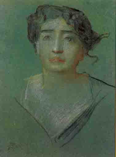 HEAD AND SHOULDERS OF A WOMAN by Sir Robert Ponsonby Staples sold for 1,100 at Whyte's Auctions