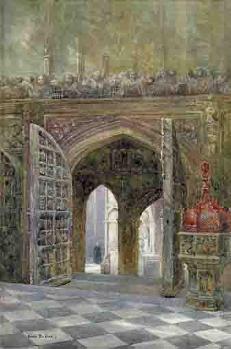 HENRY VII CHAPEL, WESTMINISTER ABBEY by Rose Mary Barton sold for 2,800 at Whyte's Auctions