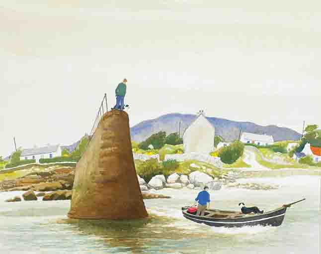 THE FISHERMAN'S DOGS, ROUNDSTONE, CONNEMARA by James MacIntyre sold for 2,000 at Whyte's Auctions