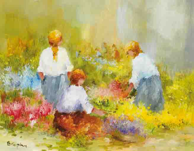 THE FLOWER LADIES by Elizabeth Brophy sold for 2,600 at Whyte's Auctions