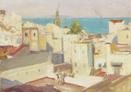 THE HOUSE-TOPS, TANGIER by Sir John Lavery sold for 38,000 at Whyte's Auctions