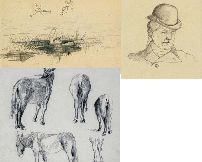 HUNTING SCENES (SET OF 4) by Edith Oenone Somerville sold for 1,000 at Whyte's Auctions