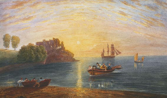 DAWN OVER CARLINGFORD LOUGH by William Nicholl sold for 1,600 at Whyte's Auctions