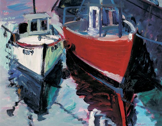 BOATS AT GROOMSPORT, BANGOR, COUNTY DOWN by Brian Ballard sold for 5,900 at Whyte's Auctions