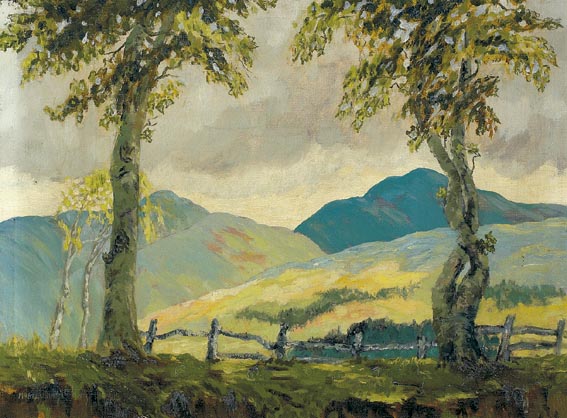A SCENE IN THE WICKLOW MOUNTAINS by Mabel Young sold for 1,900 at Whyte's Auctions
