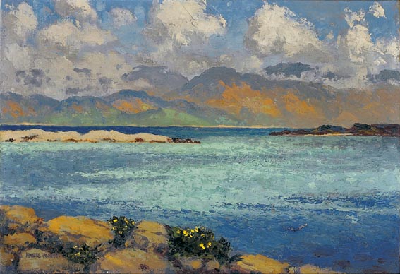 A BRIGHT DAY ON ACHILL SOUND by Mabel Young sold for 1,800 at Whyte's Auctions