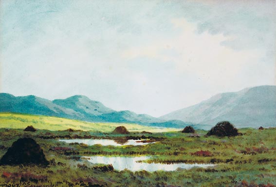 TURF STACKS IN THE WEST OF IRELAND (A PAIR) by Douglas Alexander sold for 2,600 at Whyte's Auctions