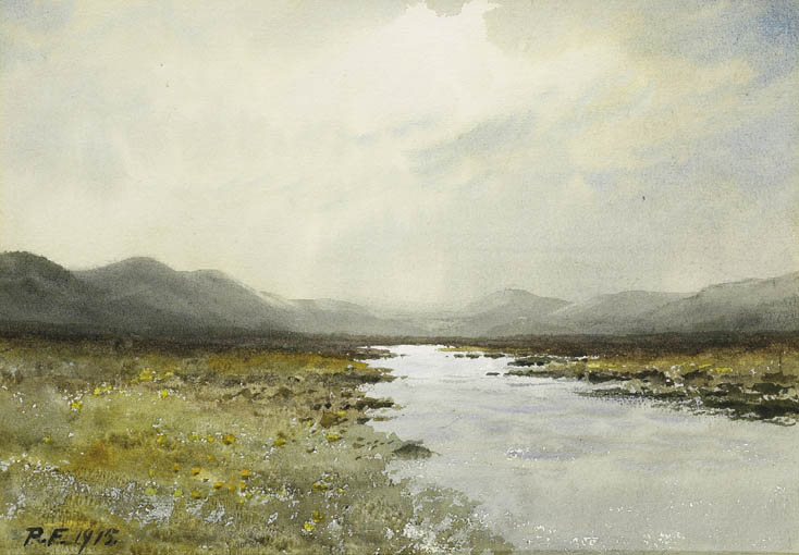 BOGLAND RIVER by William Percy French sold for 8,400 at Whyte's Auctions