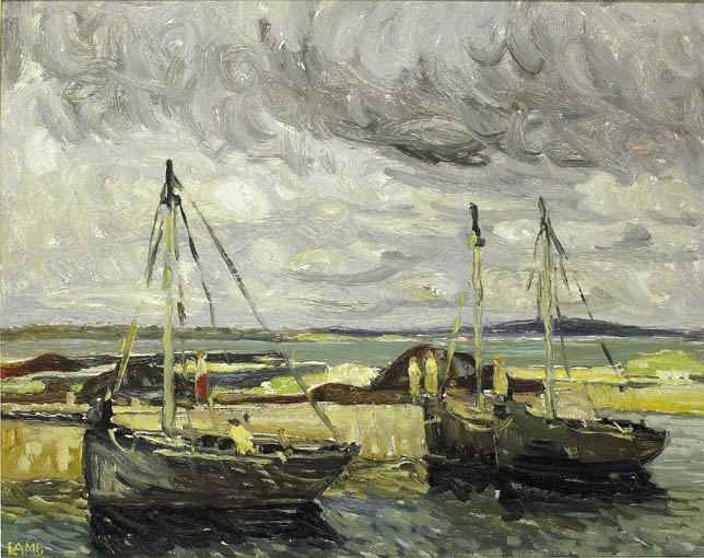 TURF BOATS, CONNEMARA by Charles Vincent Lamb sold for 16,000 at Whyte's Auctions