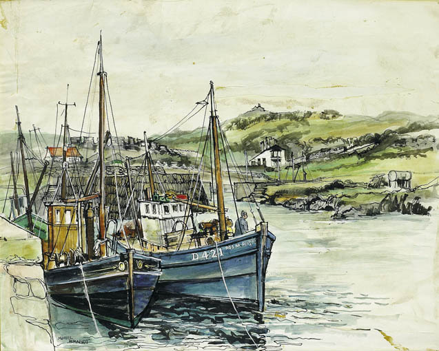 PORT ORIEL HARBOUR, CLOGHER HEAD, COUNTY LOUTH by Muriel Brandt sold for 1,400 at Whyte's Auctions