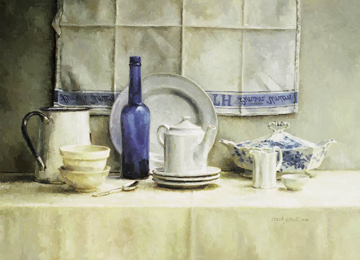 TEA TOWEL BLUE by Mark O'Neill sold for 10,500 at Whyte's Auctions