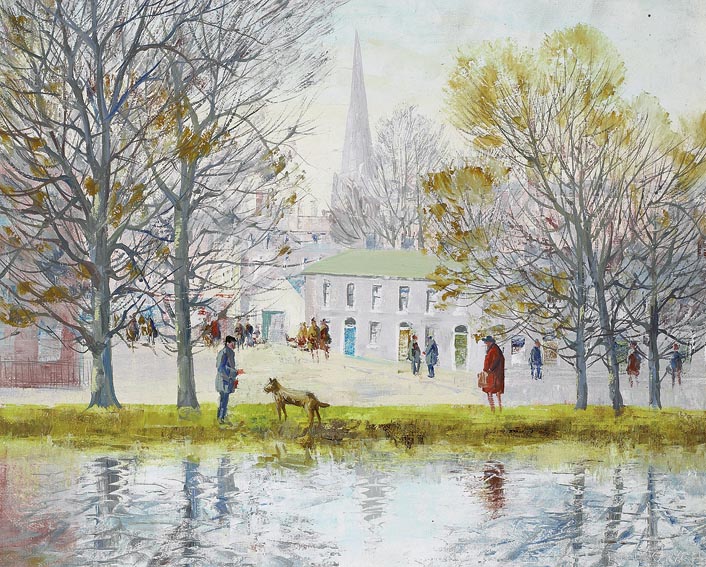 CANAL VILLAGE by Fergus O'Ryan sold for 3,000 at Whyte's Auctions