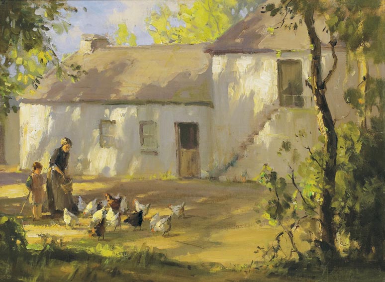 FARMYARD COUNTY ANTRIM, c.1950-53 by Frank McKelvey sold for 60,000 at Whyte's Auctions