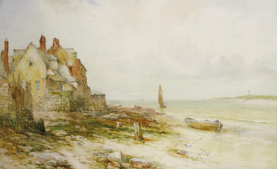 HOUSES ON A COASTAL ESTUARY by William Bingham McGuinness sold for 4,200 at Whyte's Auctions